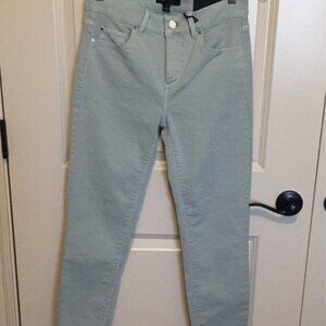 Ann Taylor womens Skinny crop mid rise jeans sz 0 sage green